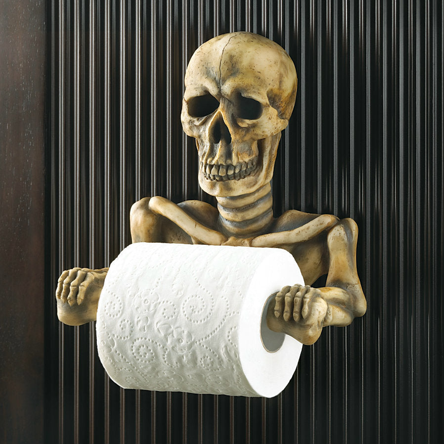 Toilet Paper Holder, Stand, Skeleton, Skull, Stand, for Toilet