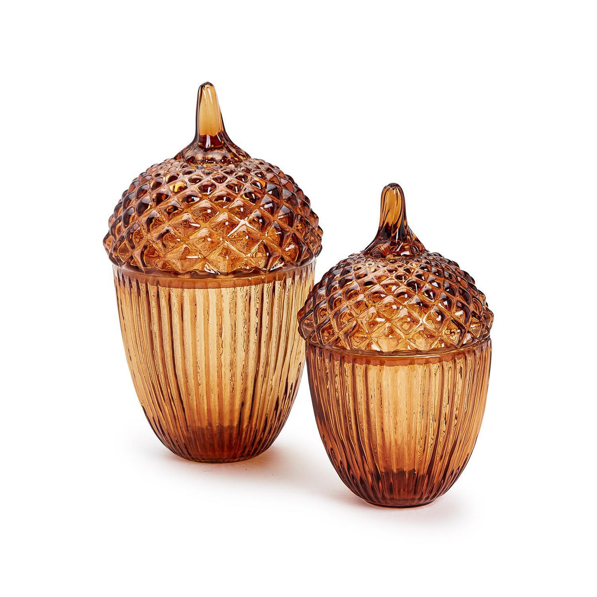 Amber Acorn Jars Set of 2