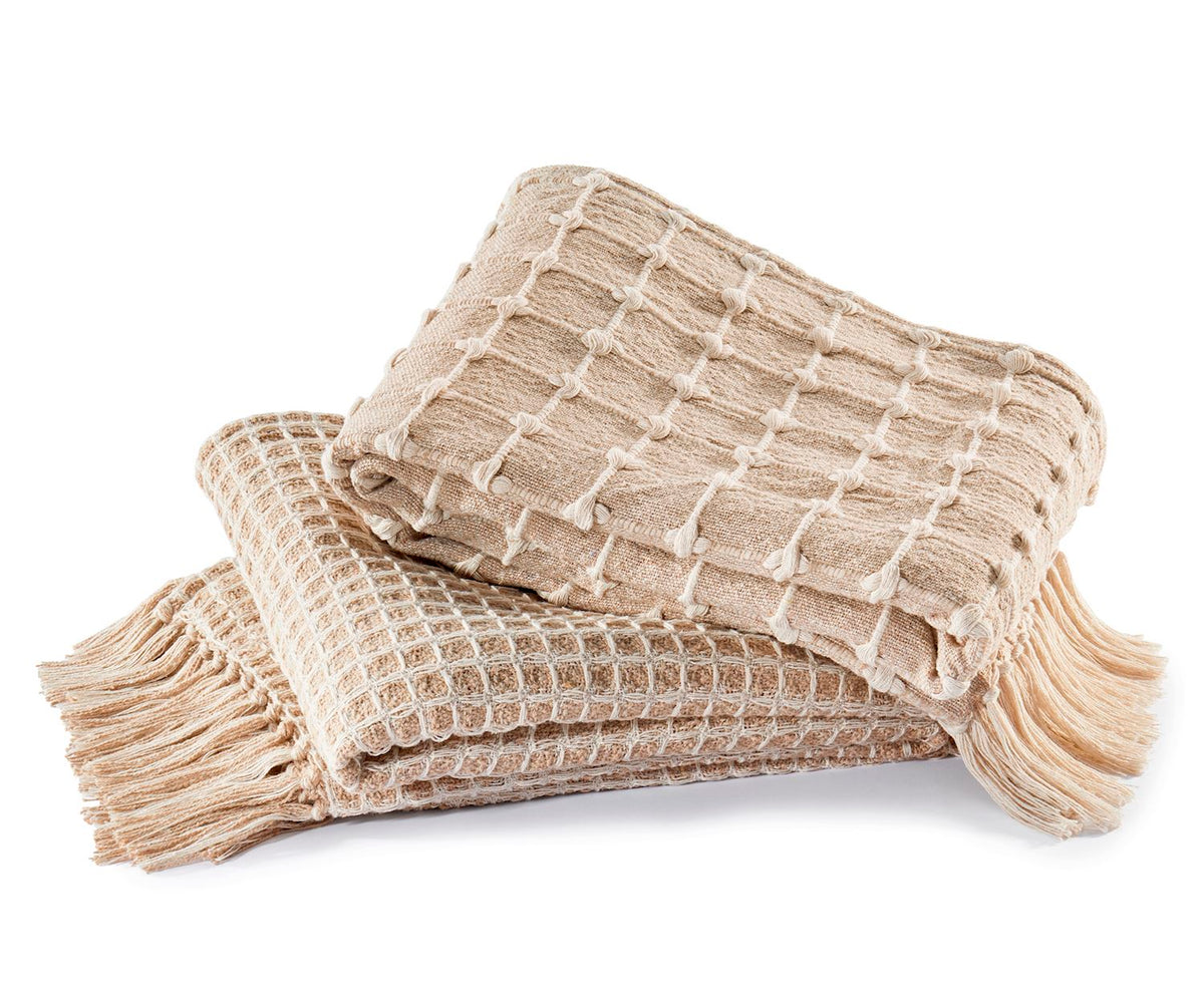 Cream &amp; Taupe Throws/Blankets