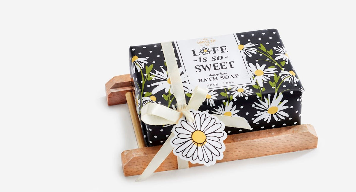 Bar Soap &amp; Bamboo Tray S/2