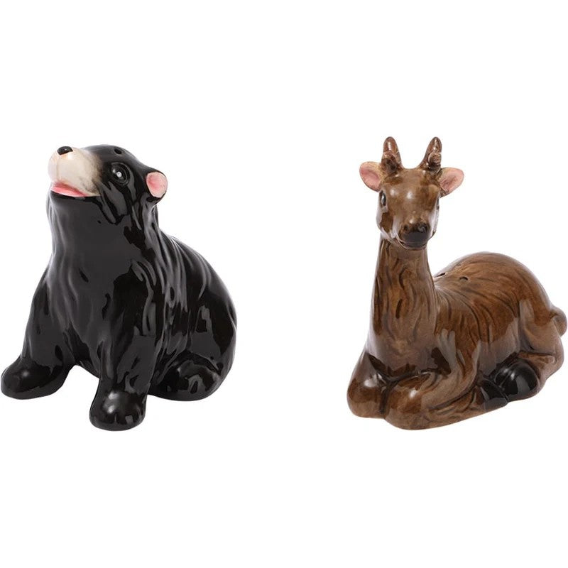 Bear and Deer Salt n Pepper Shakers