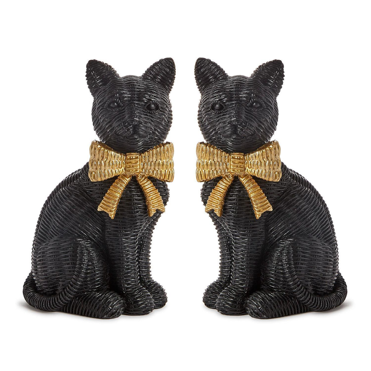 Black Cats with Gold Bows S/2