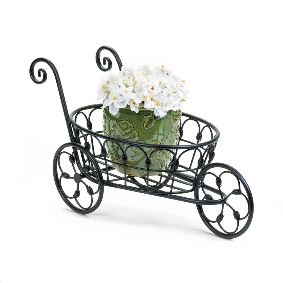 Black Iron Flower cart
