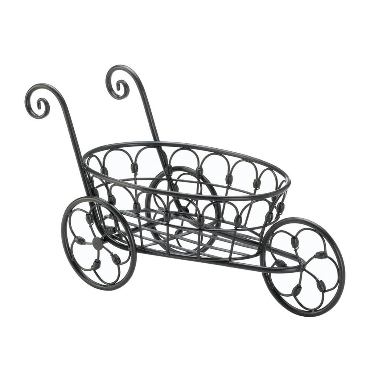 Black Iron Flower cart