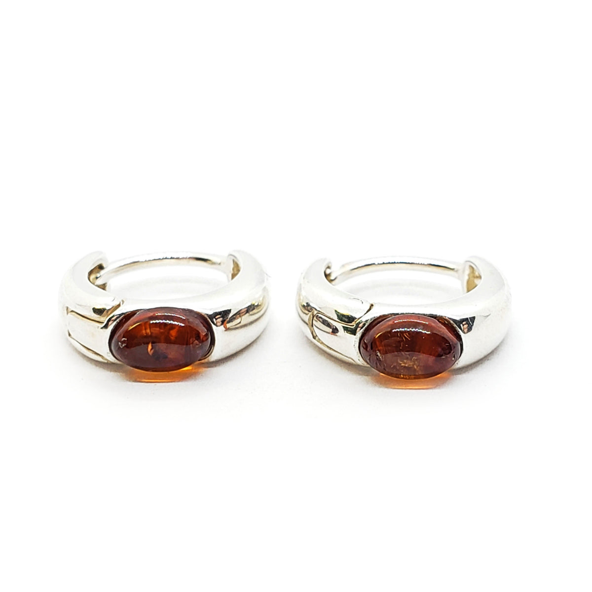 Cognac Oval Hoop Earrings