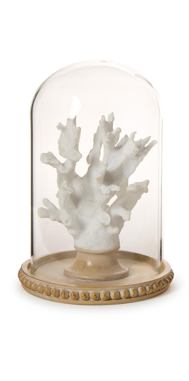 White Coral Sculptures in Round Dome