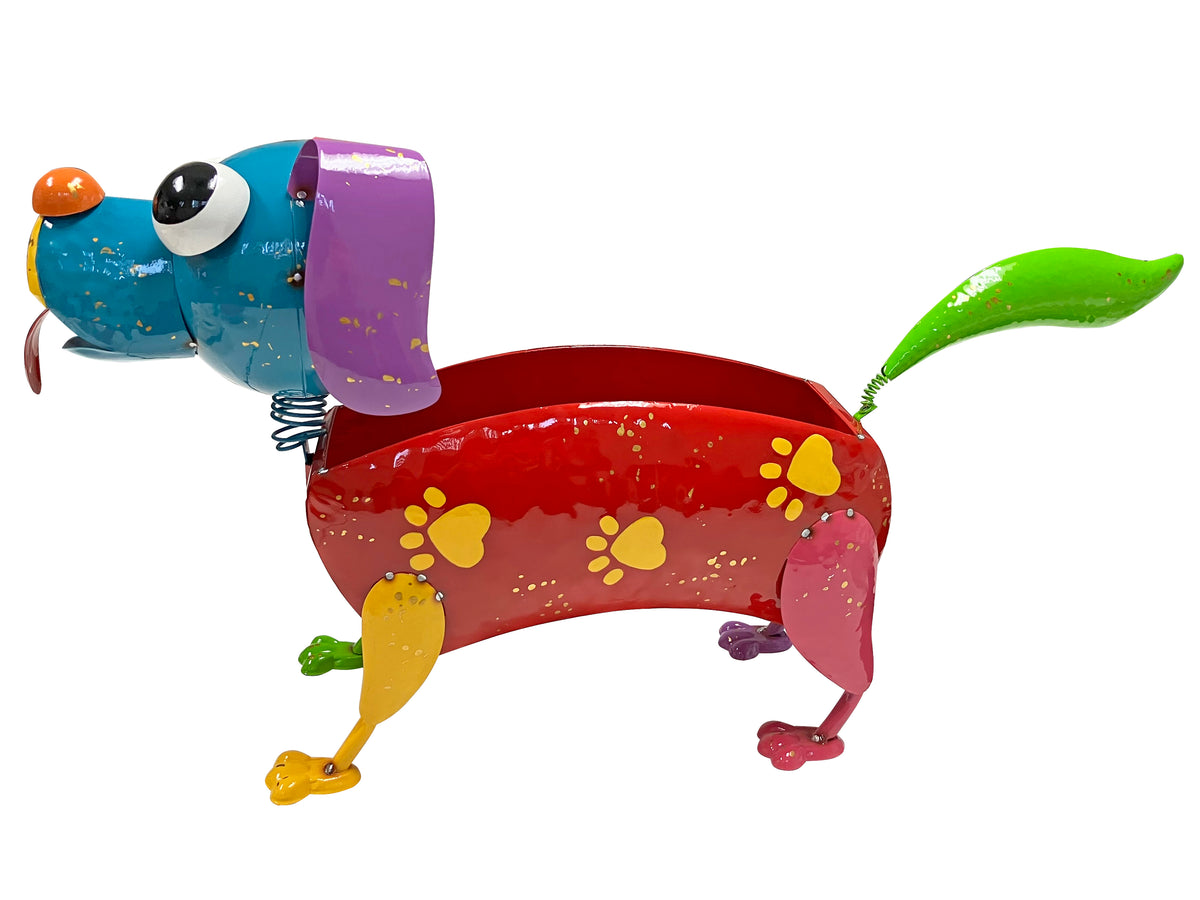 Colorful Dog Planter