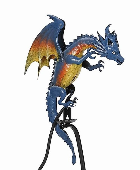 Blue Rustic Dragon Rocker Stake