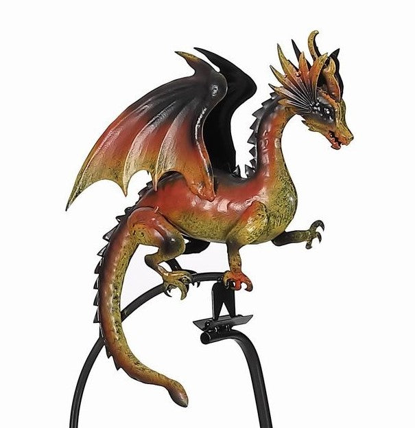 Rustic Red/Yellow Dragon Rocker Stake