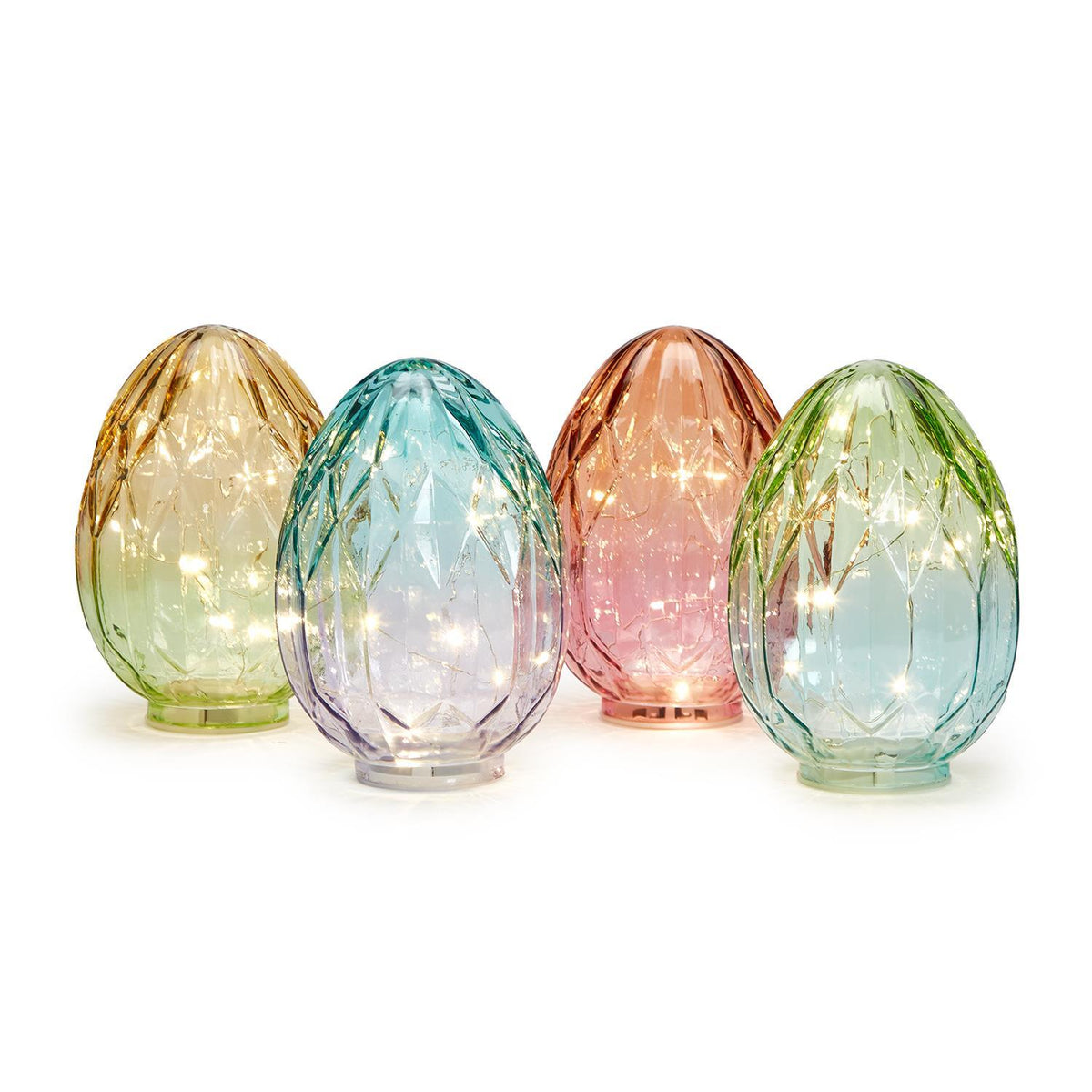 Glass Faceted Easter Eggs