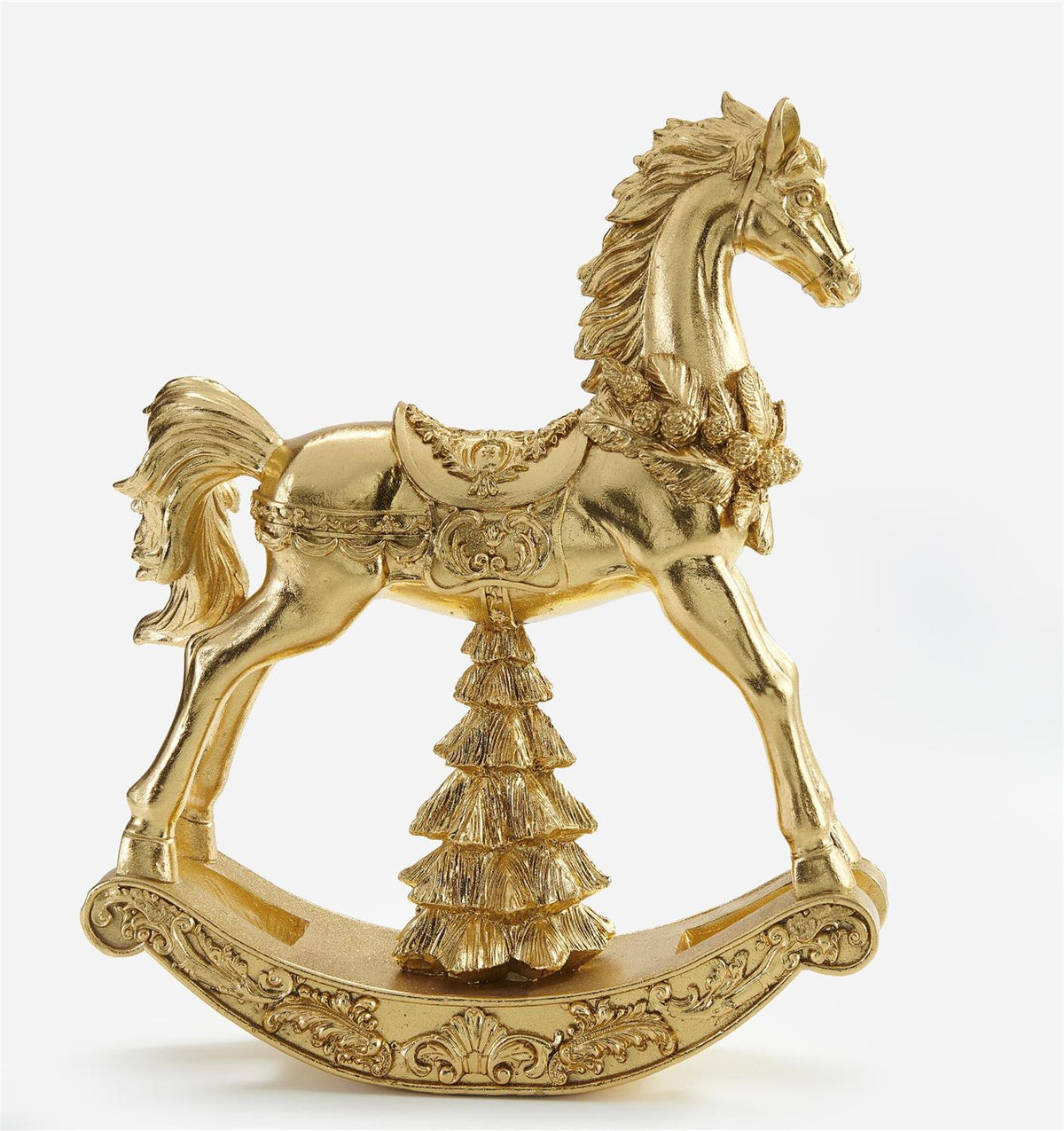 Gold Xmas Rocking Horse