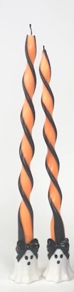 Halloween Black Ribbon Taper Candles