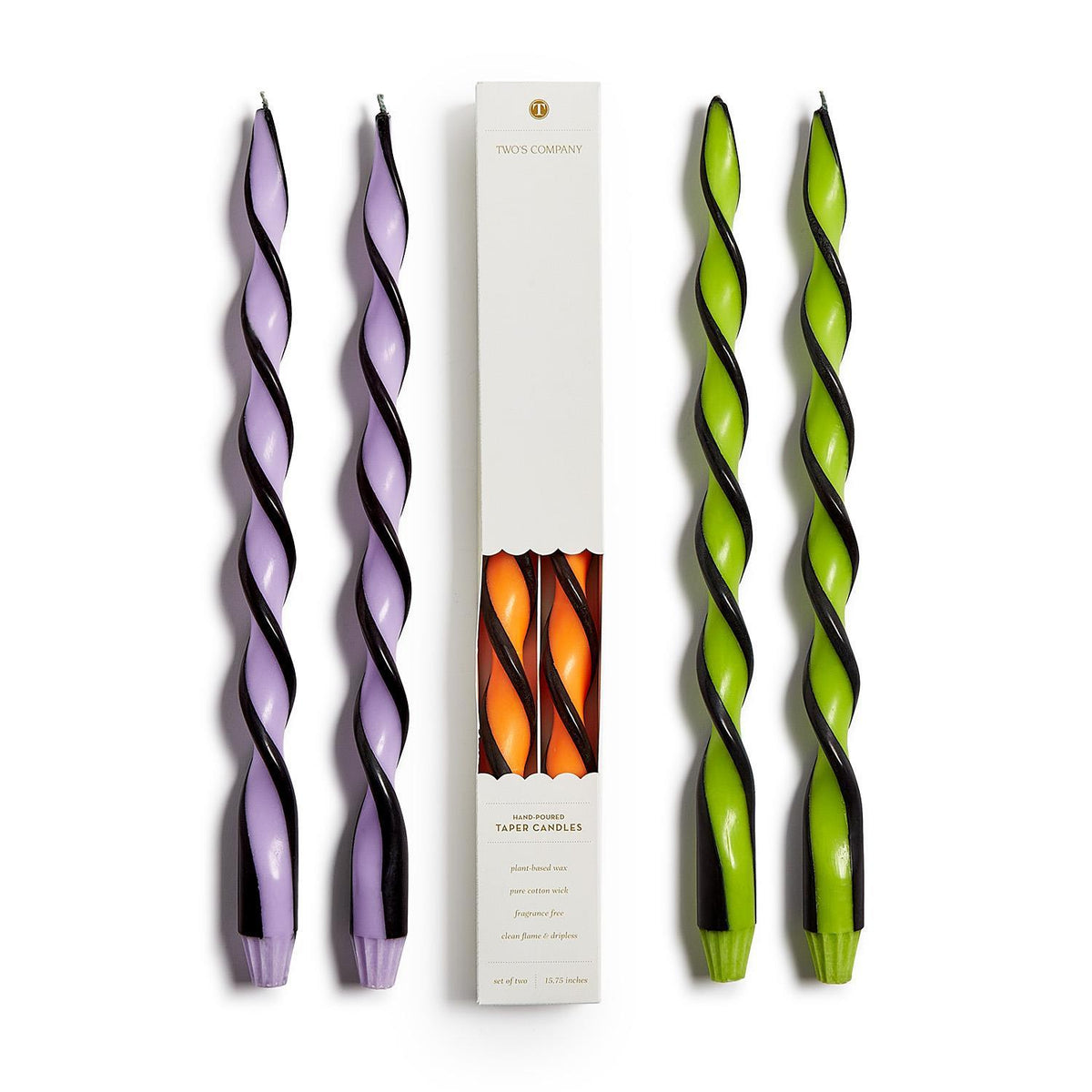 Halloween Black Ribbon Taper Candles