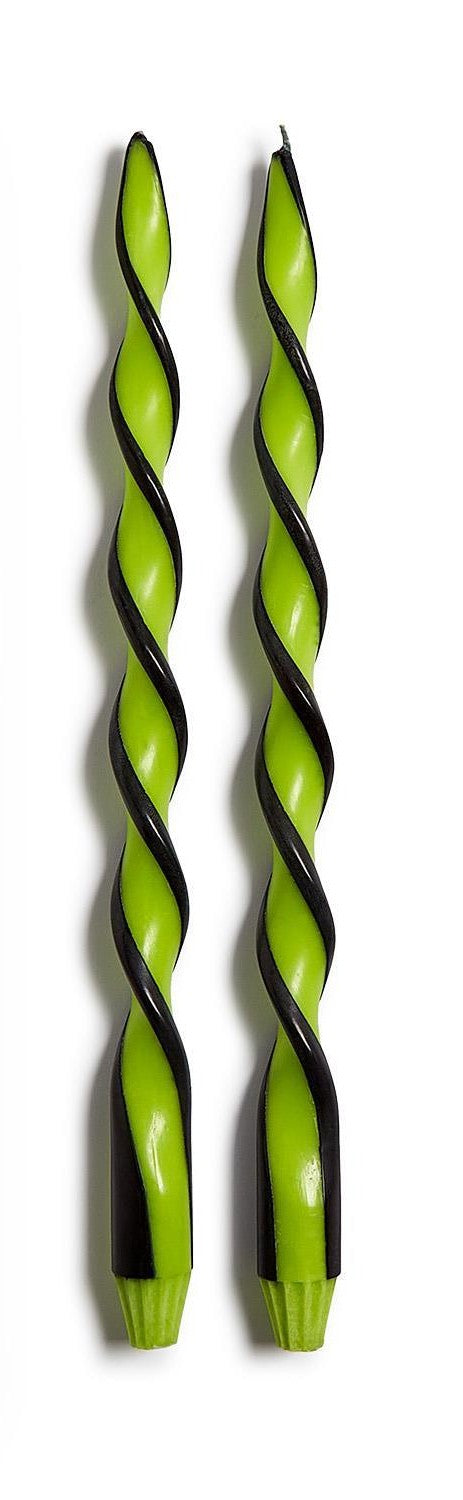 Halloween Black Ribbon Taper Candles