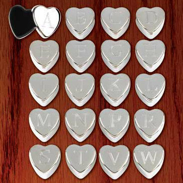 Velvet Lined Monogram Heart Boxes