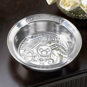 Silver Mickey Mouse 7&quot; Round Tray