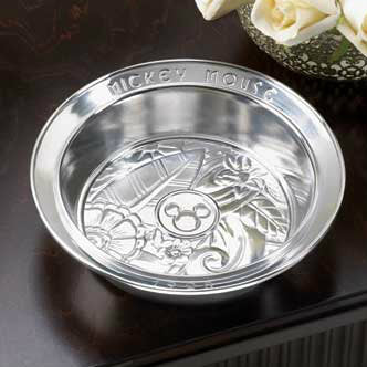 Silver Mickey Mouse 7" Round Tray