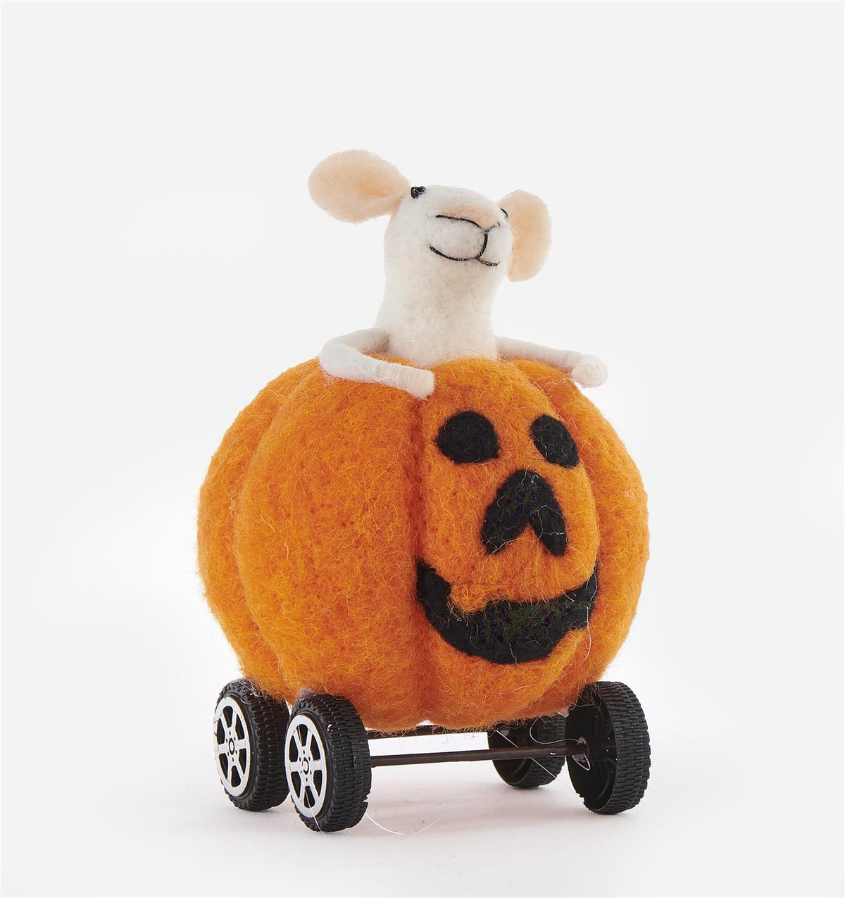 Mouse and Pumpkin on Wheels