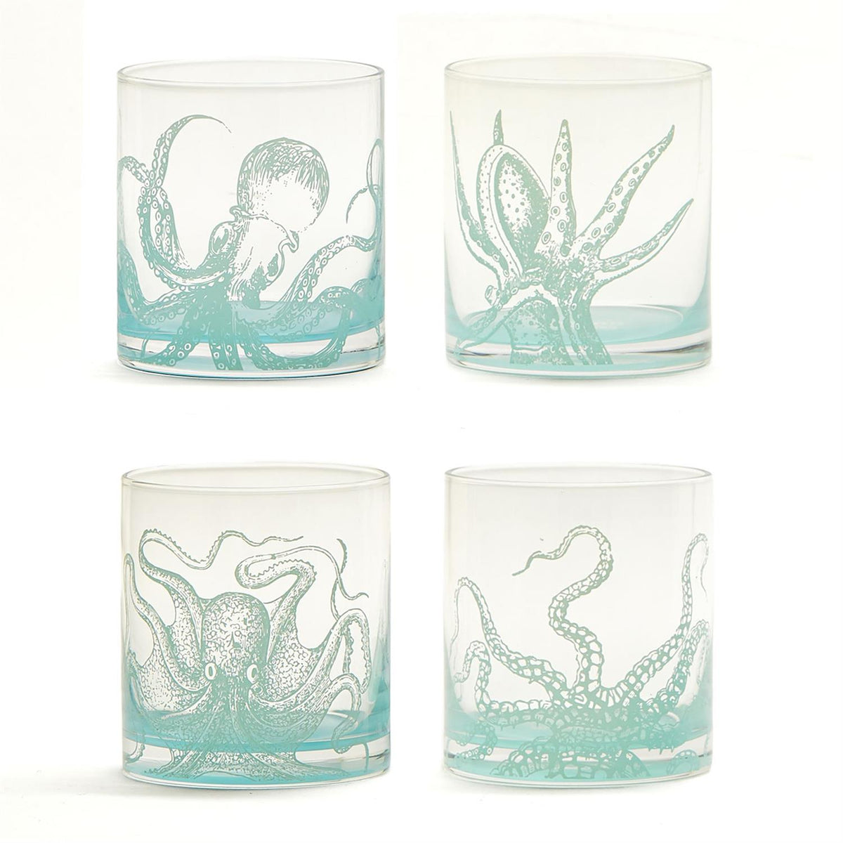 Octopus Double Old Fashion Glasses S/4