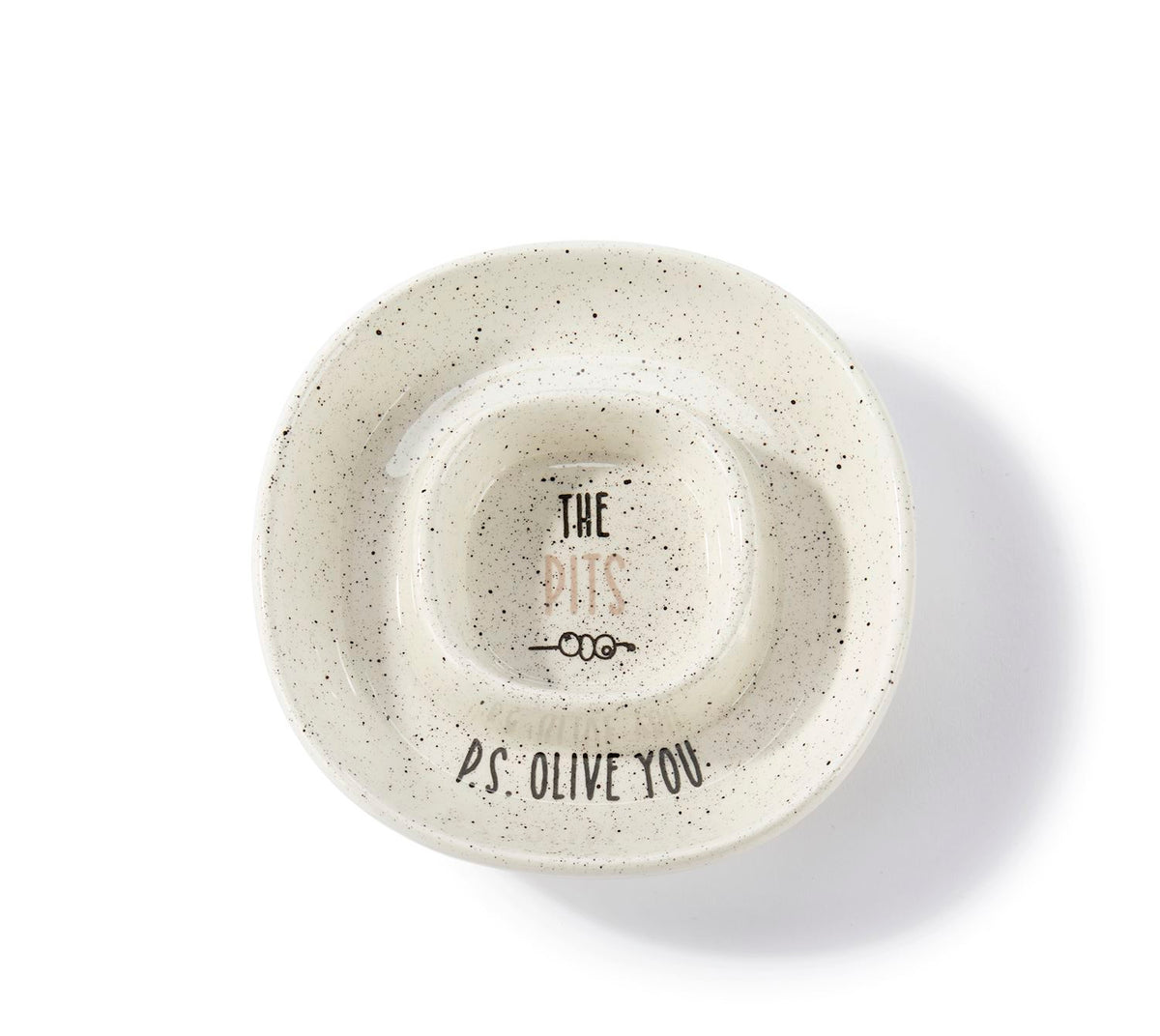 Ceramic Olive Bowl with Pit Holder