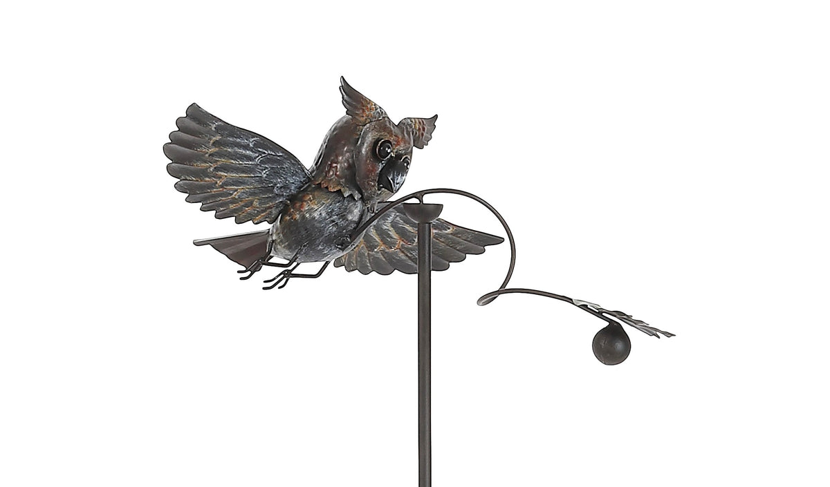 Rustic Owl Spinning Stake