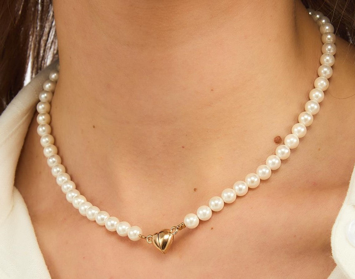 Shell Pearl All You Need is Love Necklace