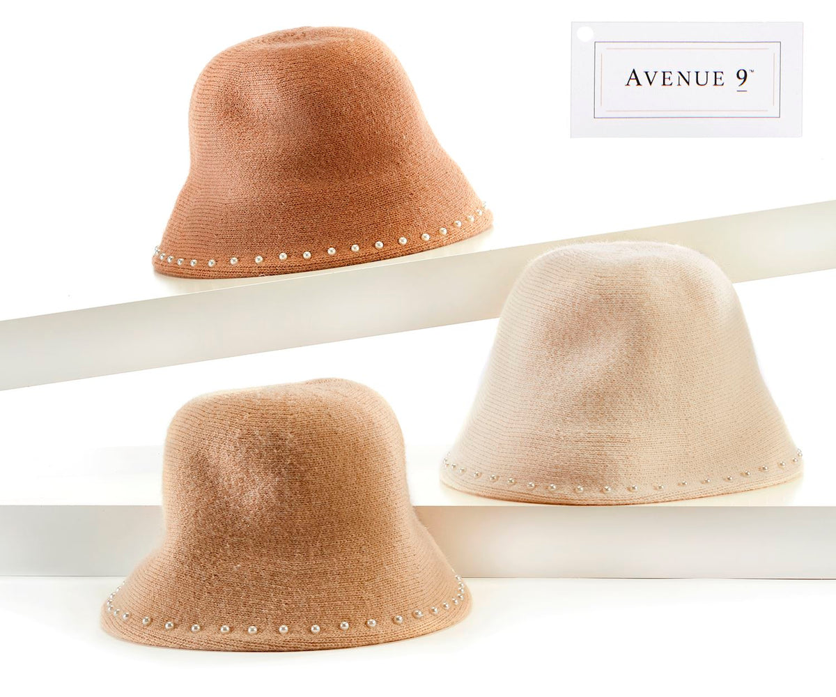 Pearl Trimmed Cloche Hats