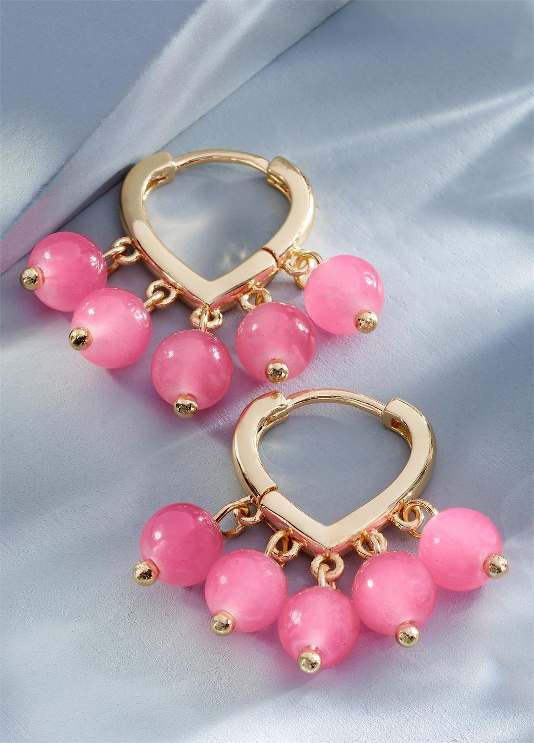 Pink Huggie Earrings
