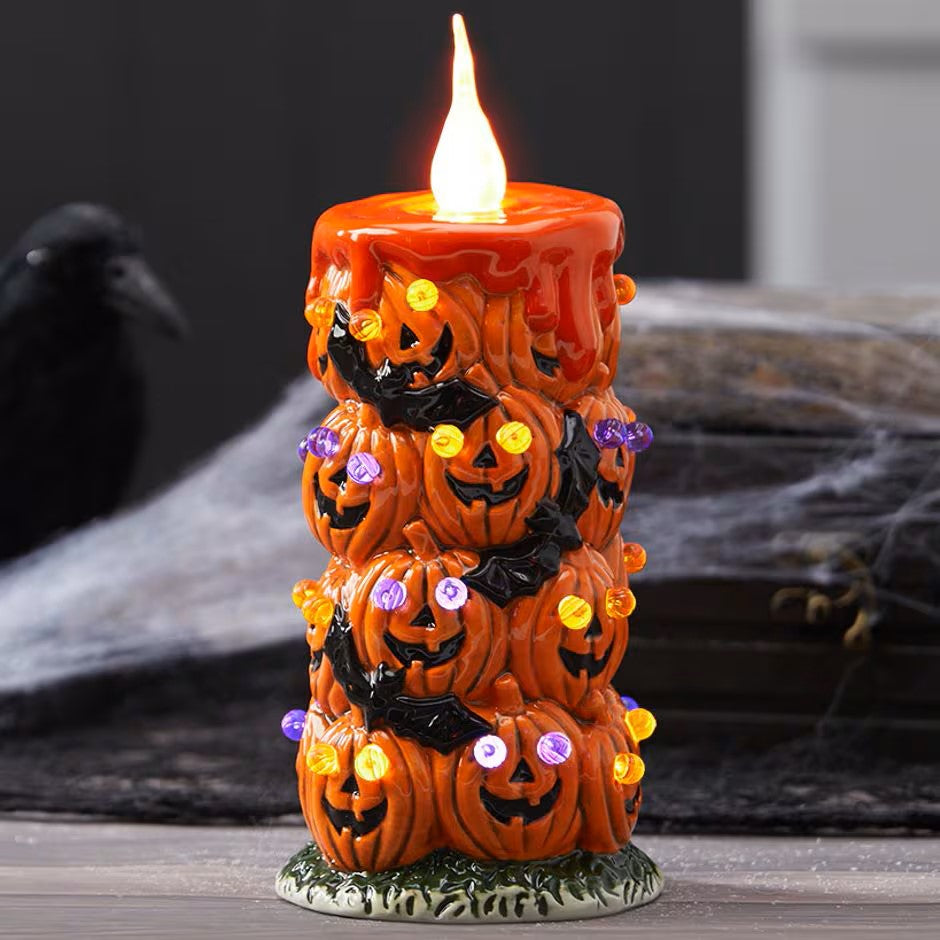 Pumpkin LED Candle