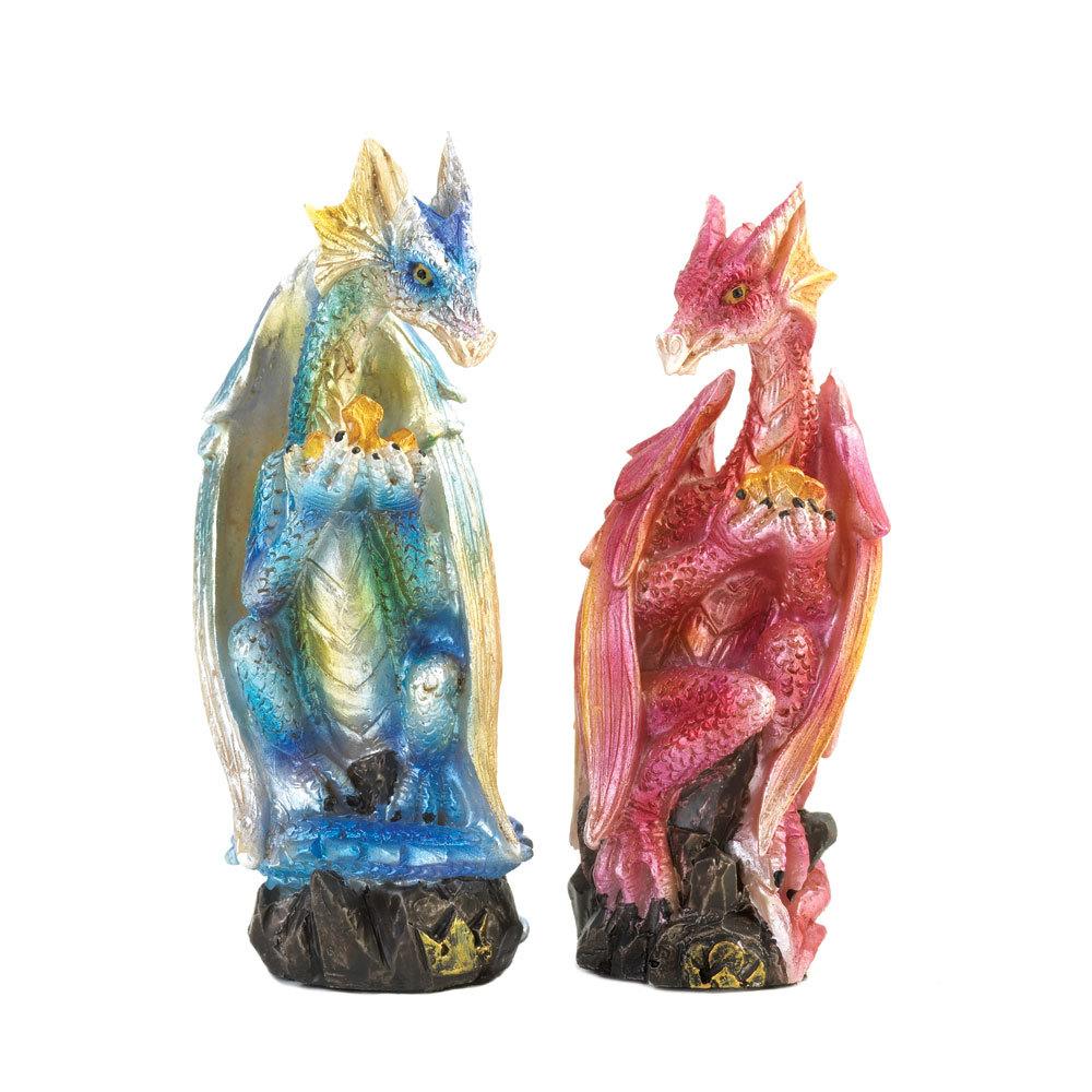 Blue vs Red Dragon Chess Set