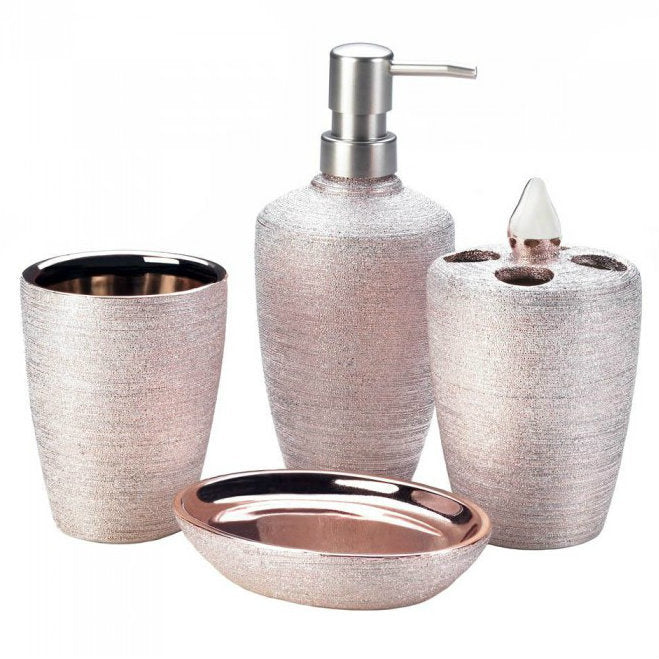 Rose Gold Shimmering Bath Set