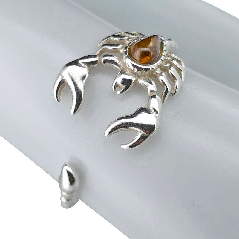 Scorpion Sterling Silver Adjustable Ring