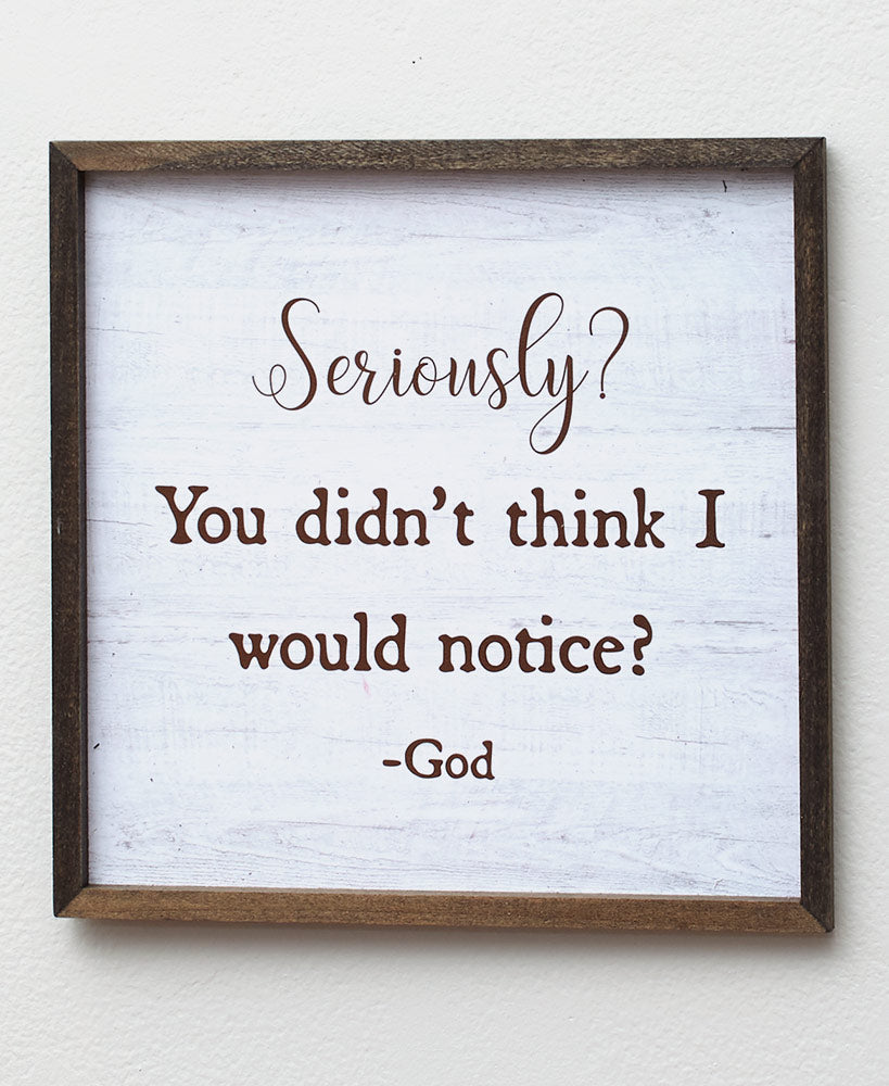 Seriously, Humorous Plaque