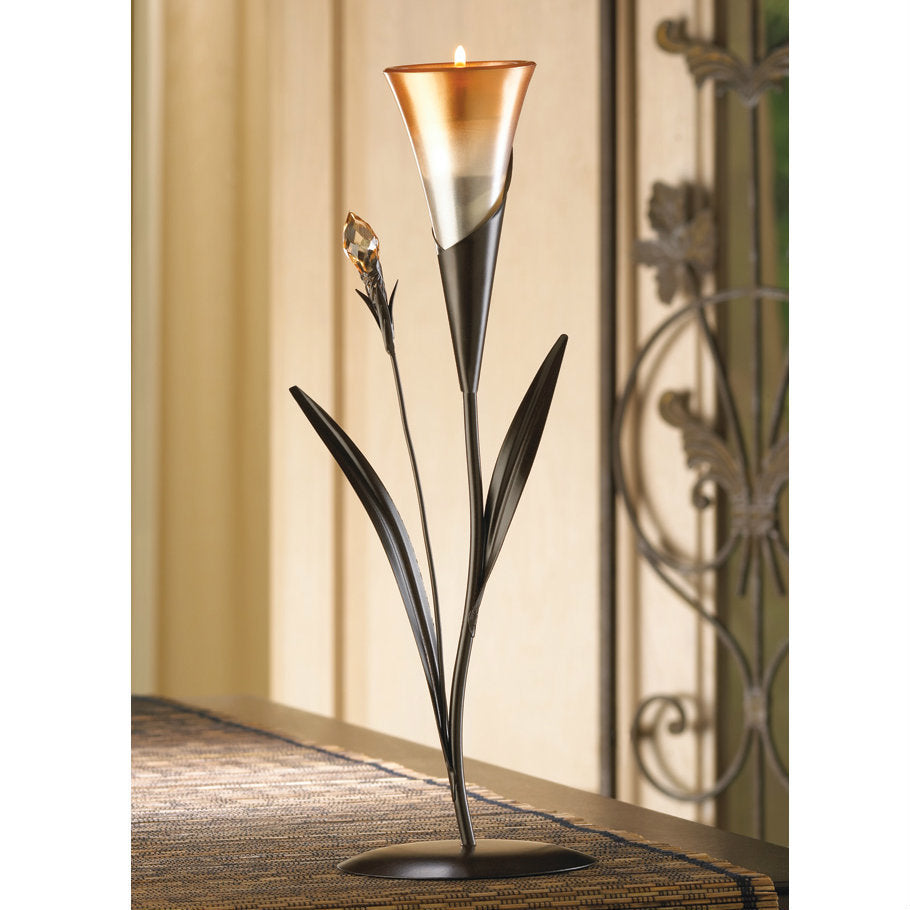 Single Lily Blossom Tea Light Holder