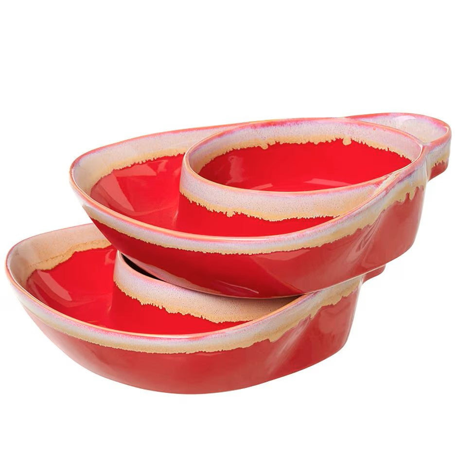Dual Soup or Dip Bowls