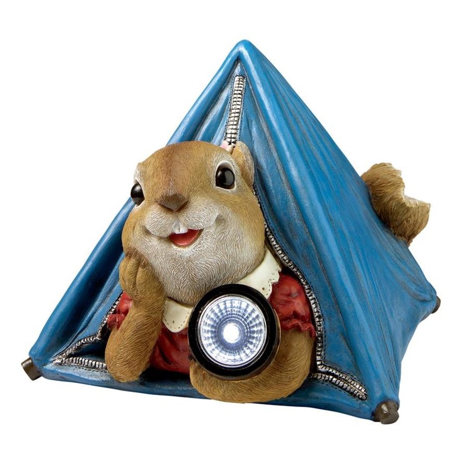 Camping Squirrel with Solar Flashlight