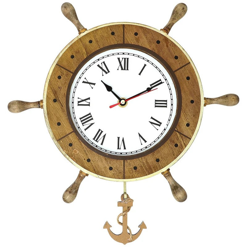 Nautical Wheel Pendulum Clock