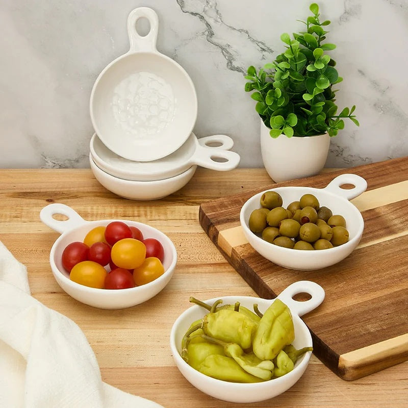 Honeycomb Ceramic Serving Bowls S/6