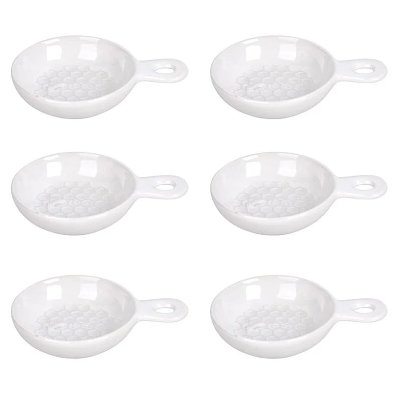 Honeycomb Ceramic Serving Bowls S/6