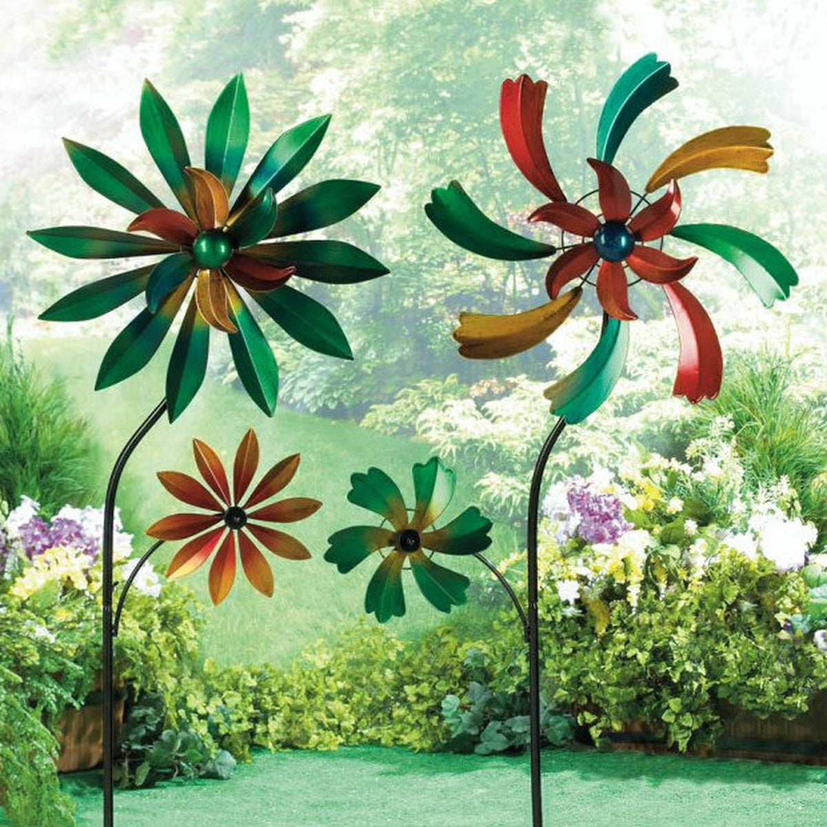 Colorful Flower Garden Spinners