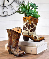 Small Cowboy Boot Vases