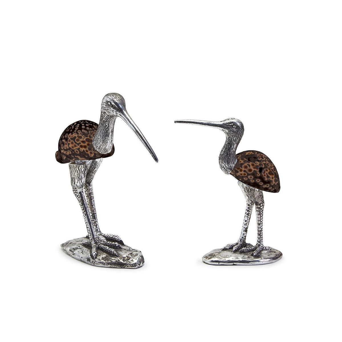 Egret Bird Sculptures Set of 2