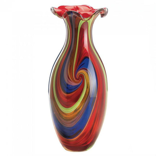 Swirls of Color Art Vase