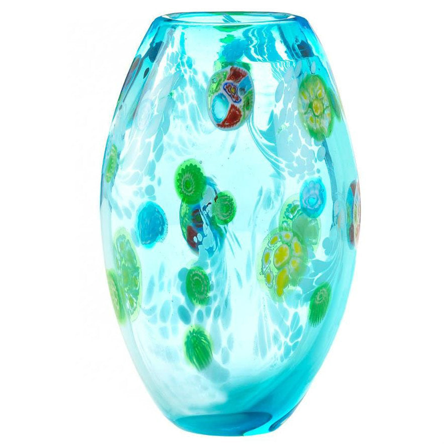 Glass Vase Decor | Glass Vase with Flourishes | AMP&#39;s Market Place