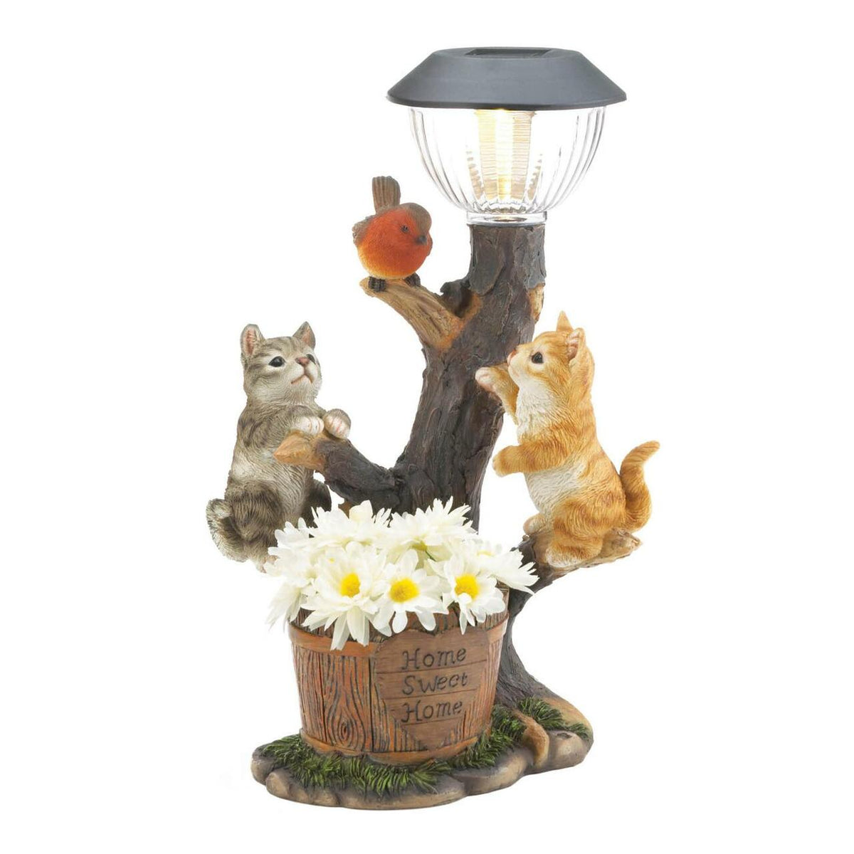 Cats and Bird Solar Planter | Cat Bird Planter | AMP&#39;s Market Place