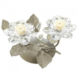 Crystal Flower Centerpiece Candle Holder