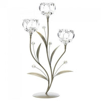 Crystal Bloom Triple Candle Holder