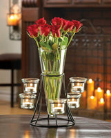 Glass Vase and Candle Holders