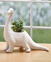 Dinosaur with Faux Plant