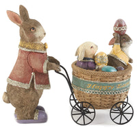 Vintage Mother Bunny and Carriage